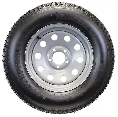 Trailer Tire On Rim ST205/75D15 F78-15 205/75-15 LRC 5 Lug Wheel Silver Mod • $131.96