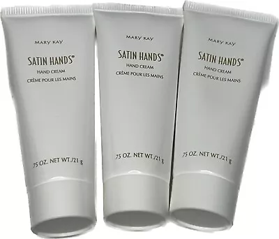 Set Of 3 Mary Kay Satin Hands Hand Cream With SPF .75 Oz Each Travel Size • $9.99