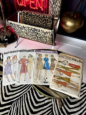 Vintage 1970’s Dressmaking Ladies Patterns X 4 Simplicity Style Butterick • £15