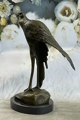 Signed Wildlife African Bird Bronze Statue Sculpture Moigniez Figurine Figure • $124.50