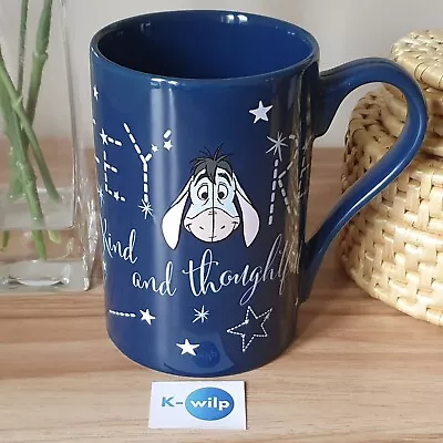 Eeyore Disney Mug Winnie The Pooh Kind And Thoughtful Stars Blue Cup • £9.99