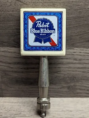 Pabst Blue Ribbon Acrylic Beer Tap | Metal Handle | Square | Vintage • $24.99