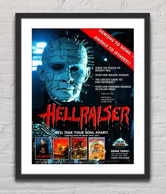 Hellraiser NES Sega Genesis Atari Lynx Glossy Promo Ad Poster Unframed G1697 • $14.98