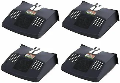 £9.99 • Buy 4 X Plastic Black Drain Grid Gutter Waste Covers Cover - Leaf Leaves Guard