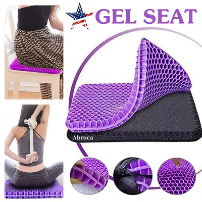 Gel Seat Cushion For Long Sitting – Car Seat Cushion And Office Chair Cushion • $25.99