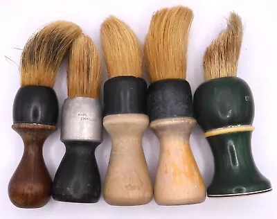 Lot Of 5 Vintage Shaving Brushes Ever-Ready Rubberset Strong Set Unrestored • $20.50