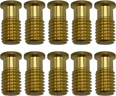 Poolzilla 10 Pack Pool Safety Cover Threaded Brass Insert Screw Bolt For Anchor • $19.76
