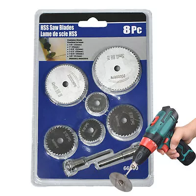 22-50MM Cutting Wheel Set Drill Mini Disc Wheel Rotary Tool + 2 1/8  Mandrel Rod • $10.48