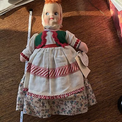 MOLLYE  12 ..INTERNATIONAL SERIES Circa 1930'S All Cloth Doll With Tag • $29