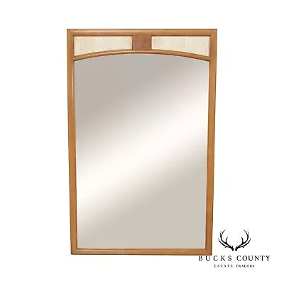 Mid Century Modern Arched Travertine Accent Wall Mirror • $595