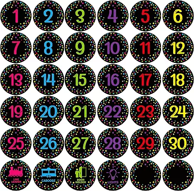 Confetti Number Spot Markers Stickers Line Up Spots For Classroom Floor Classroo • $21.99