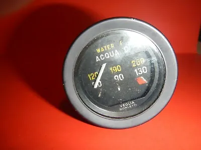 Water Temp F & C Gauge VEGLIA BORLETTI   Used Vintage Dashboard # 27 • $34