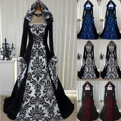 Vintage Women's Victorian Renaissance Gothic Dress Medieval Dress Costume Hooded • $31.95