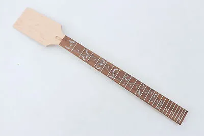 Unfinished Guitar Neck 24Fret 25.5inch Rosewood Fretboard Vine Inlay Paddle Head • $55.20