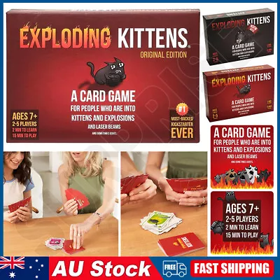 Exploding-Kittens Original Edition Card Games Party Game For Adults Teens Kids • $10.99