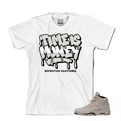 Tee To Match Air Jordan Retro 5 Sail Sneakers. Time Tee • $24