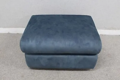 (039) G Plan Stingray Indigo Fabric Ottoman Storage Footstool • £195