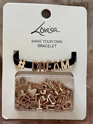 Make Your Own Bracelet With Customised Lettering By Lovisa In Black And Gold • £35