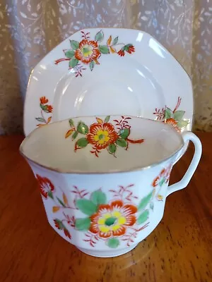 Vintage Coronation China Japan Teacup & Saucer  Floral Flowers & Interior Design • $20.08