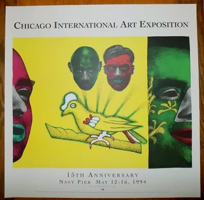 Ed Paschke  Trabajo  Limited Edition Poster Chicago Art Expo 1994 Hairy Who • $90