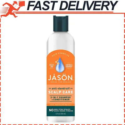 $14.99 • Buy Jason Dandruff Relief Treatment 2-in-1 Shampoo & Conditioner Scalp Care, 12 Oz