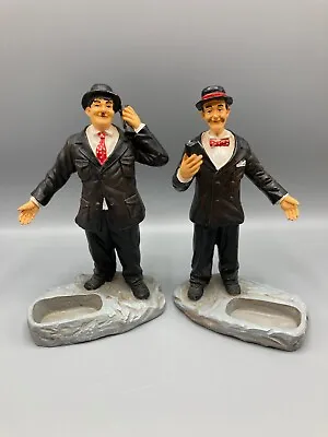 Sculptures UK Laurel & Hardy On Phones Figurines Ornaments Business Card Holders • £39.99