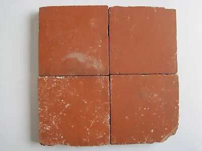 Set Of 4 - Antique 4   Red Quarry Tiles • £20