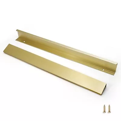 3 Pack 12  300mm Overall Length Overall Length Edge Finger Pull Brushed Brass... • $28.58