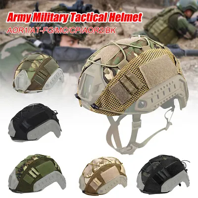 AMSUER Tactical Helmet Cover For FAST Helmet Army Military Airsoft Headwear Gear • $11