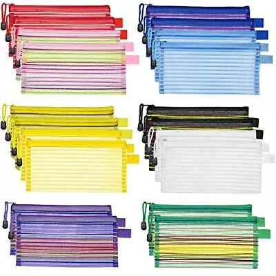 20 Pack 10 Colors Zipper Mesh Pouch Zipper Bag Multipurpose Travel Bags For ... • $23.21