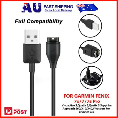 USB Charger Charging Dock Cable For Garmin Fenix 7 6 5 Vivoactive 4 3 Forerunner • $4.61