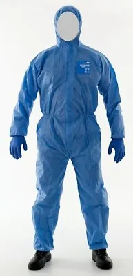 £6.25 • Buy Disposable Overall With Hood - Coverall - Blue - Type 5/6 - Large - Ansell