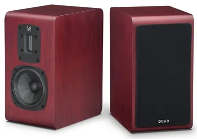 Quad S1 Speakers - Compact Bookshelf Loudspeakers Mahogany - Ribbon Tweeter S-1 • £549