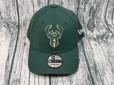 Milwaukee Bucks NBA New Era 39THIRTY Men's Flex Fit Hat Size M/L • $36.99