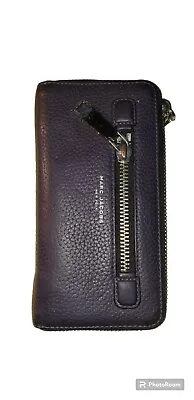 Marc Jacobs Purple Gotham City Slgs Travel Wallet Zip-Around Leather   • $46