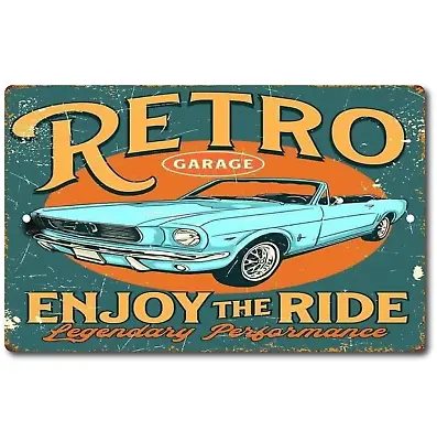 Tin Sign Metal  Performance Garage Vintage Look Man Cave Retro Style Wall Shop • $13.95