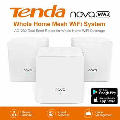 Tenda Nova MW3 3-pack Whole Home Mesh Router WiFi System Coverage • $199