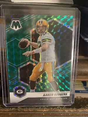2021 Panini Mosaic #79 Aaron Rodgers Green Mosaic Prizm Packers Jets • $2
