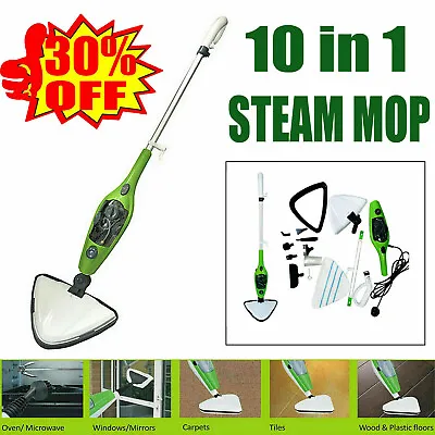 £47.40 • Buy Hot Steam Mop Cleaner 10 In 1 Steamer Floor Garment Carpet Window Clean Washer