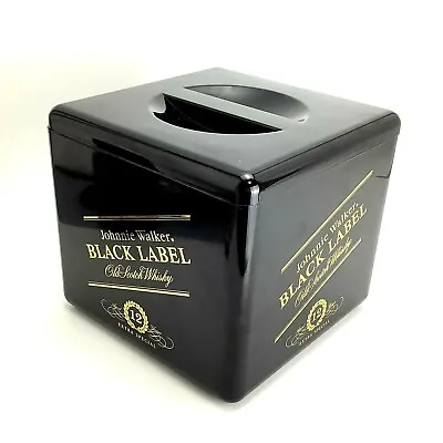 $44 • Buy Johnnie Walker Black Label Ice Bucket Gold On Black Gaskell & Chambers England