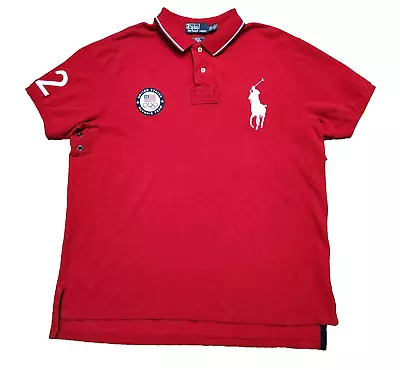 Polo Ralph Lauren Big Pony Shirt Men's 2XL Red Olympics USA London 2012 Custom • $30.80