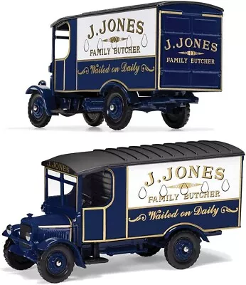 Corgi 1/50 Dads Army Thornycroft Butchers Van & Mr Jones 1935 Ford BB Box Van • $29.95