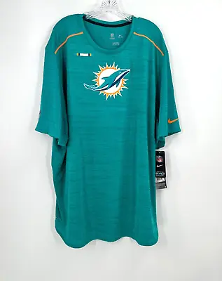 Miami Dolphins Aqua Team Issued Dri-fit Short Sleeve Shirt New W/ Tags 4xl • $29.99