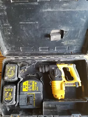 £130 • Buy DeWalt DC223 24V Cordless SDS Rotary Hammer Drill 2X Batteries, Charger, Case 