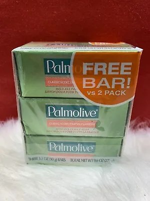 Palmolive Bath Bar Soap Classic Scent 3.20 Oz(pack Of 3) • £9.63