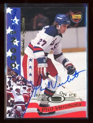 1995 Signature Rookies Miracle On Ice Signatures #37 Phil Verchota /2000  *12564 • $50.85