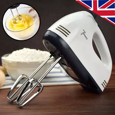 Electric Handheld Whisk Hand Mixer Kitchen Egg Beater Cake Cream Pro Blender New • £9.89