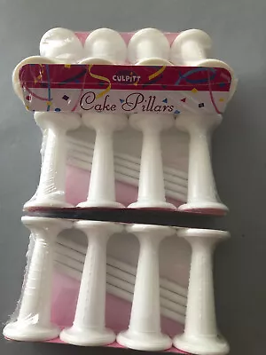 3 X 4 New 3  Round Culpitt Cake Pillars Cake Decorating • £10.50