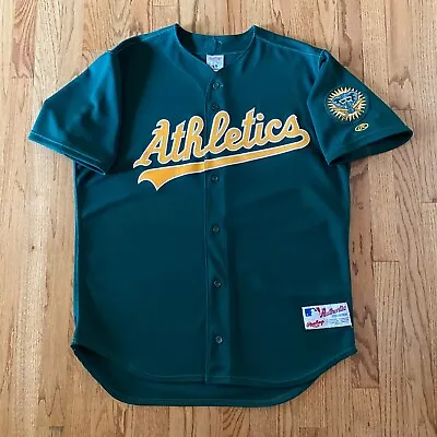 2002 Oakland Athletics A's Rawlings Authentic Alternate Game Jersey Sz 48 XL 2XL • $108.88