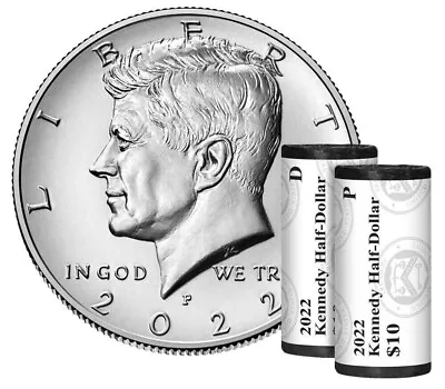 2022 P&D KENNEDY HALF DOLLAR Set (2 COIN SET) Brilliant Uncirculated Coins! • $3.40
